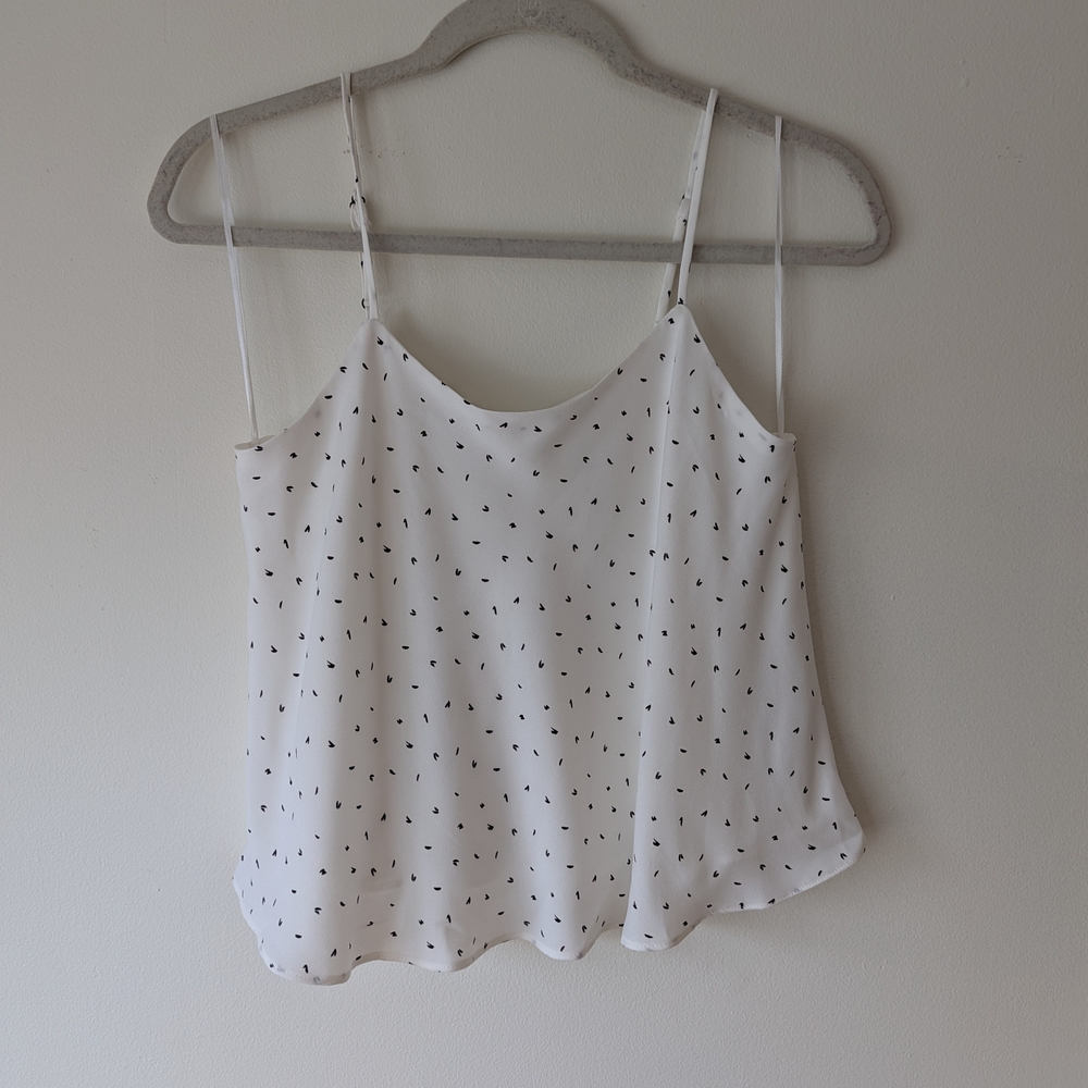 White Polka Dot Women's Top